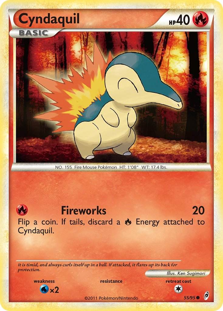 Cyndaquil 55/95 Reverse Common - MissingNo.