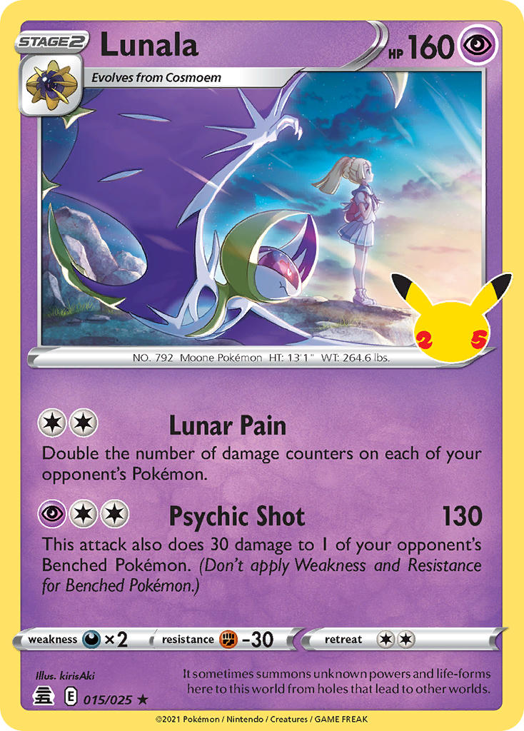 Lunala 15/25 Holo Rare