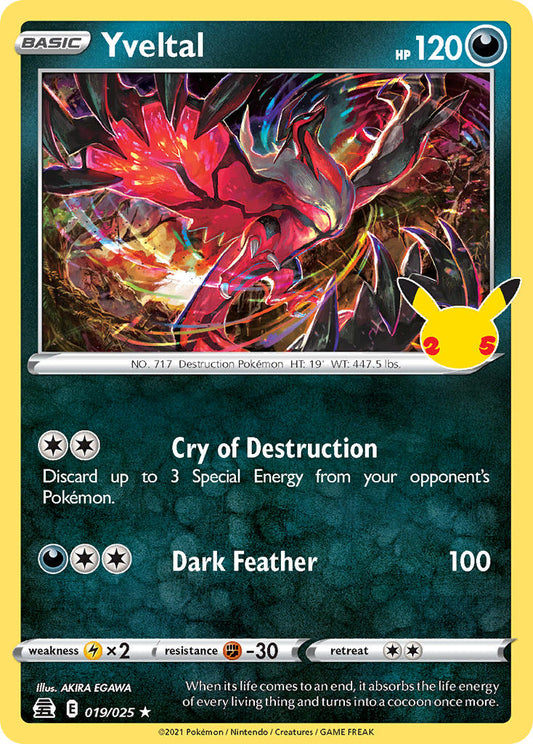 Yveltal 19/25 Holo Rare