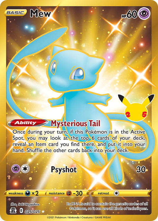 Mew 25/25 Gold Rare