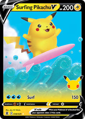 Surfing Pikachu V 008/025 Holo Rare V