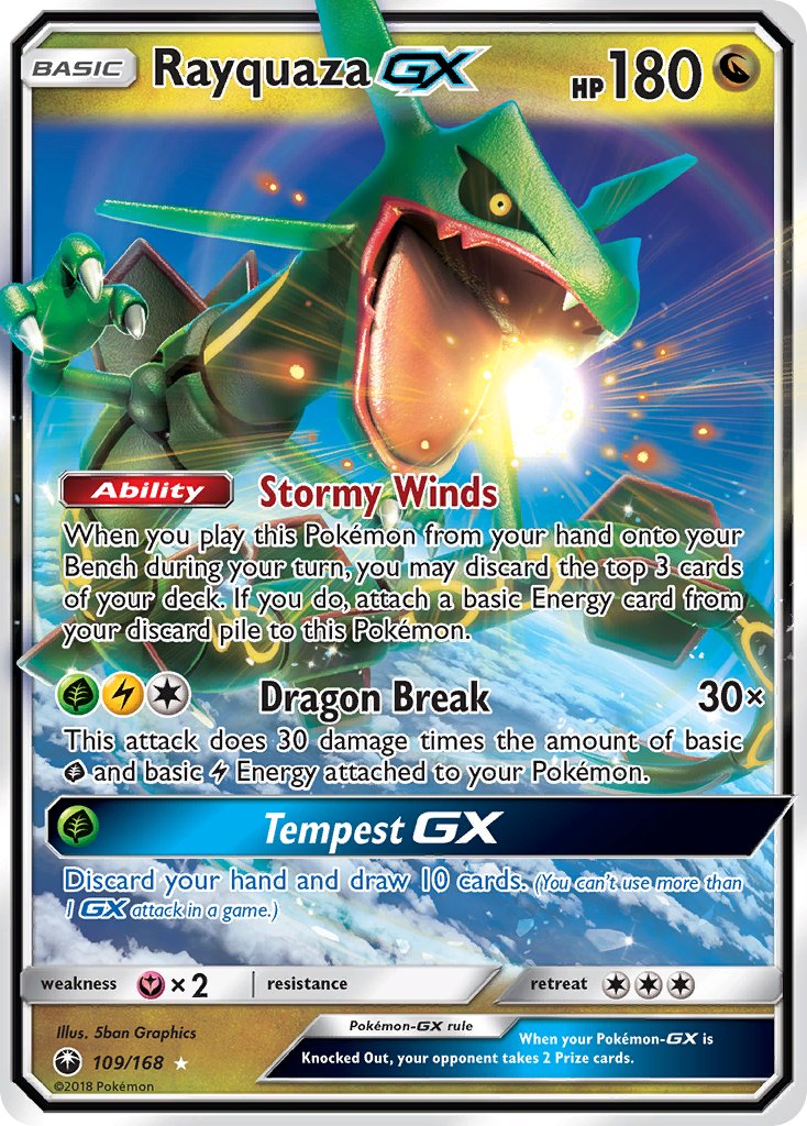 Rayquaza GX 109/168 Holo Rare GX - MissingNo.