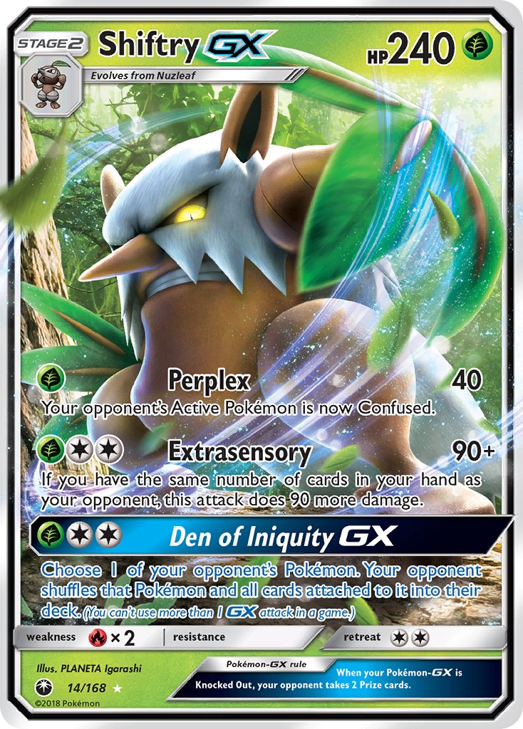 Shiftry GX 14/168 Holo Rare GX - MissingNo.