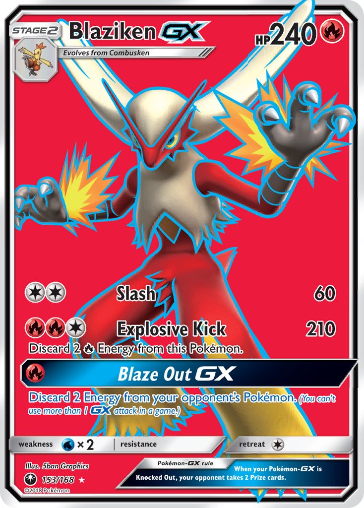 Blaziken GX 153/168 Holo Ultra Rare GX - MissingNo.