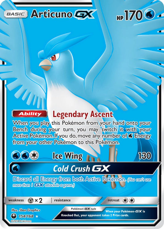 Articuno GX 154/168 Holo Ultra Rare GX - MissingNo.