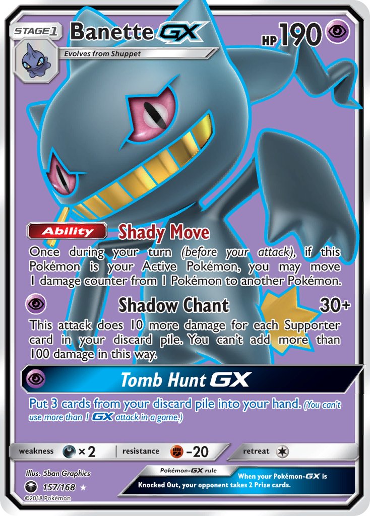 Banette GX 157/168 Holo Ultra Rare GX - MissingNo.