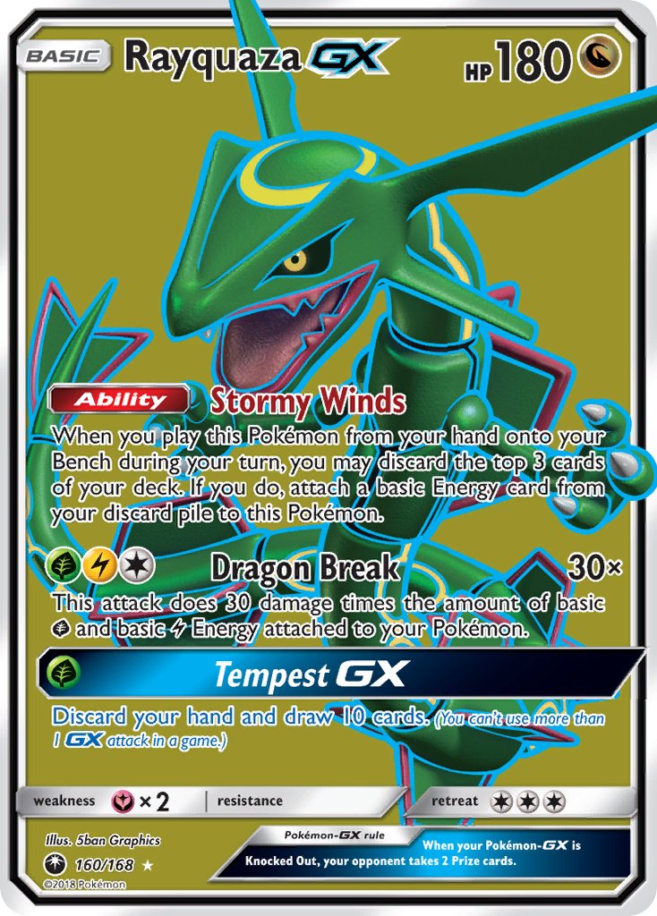 Rayquaza GX 160/168 Holo Ultra Rare GX - MissingNo.
