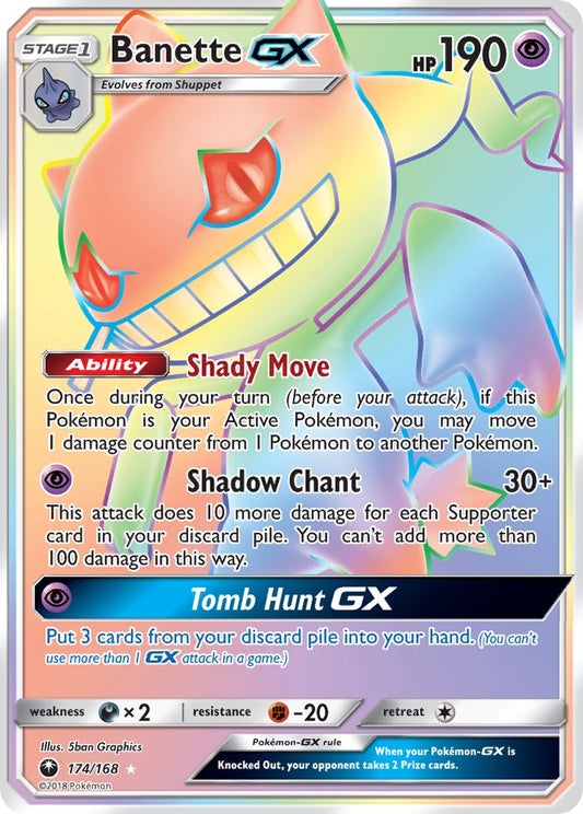 Banette GX 174/168 Rainbow Secret Rare GX - MissingNo.