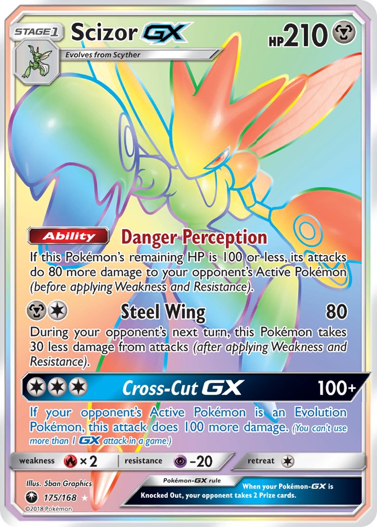 Scizor GX 175/168 Rainbow Secret Rare GX - MissingNo.