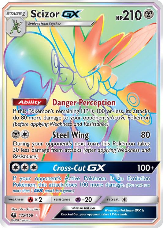 Scizor GX 175/168 Rainbow Secret Rare GX - MissingNo.