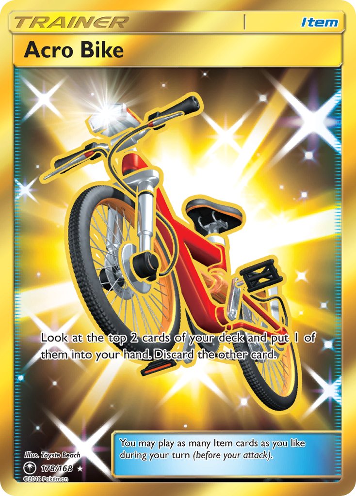 Acro Bike 178/168 Gold Secret Rare - MissingNo.