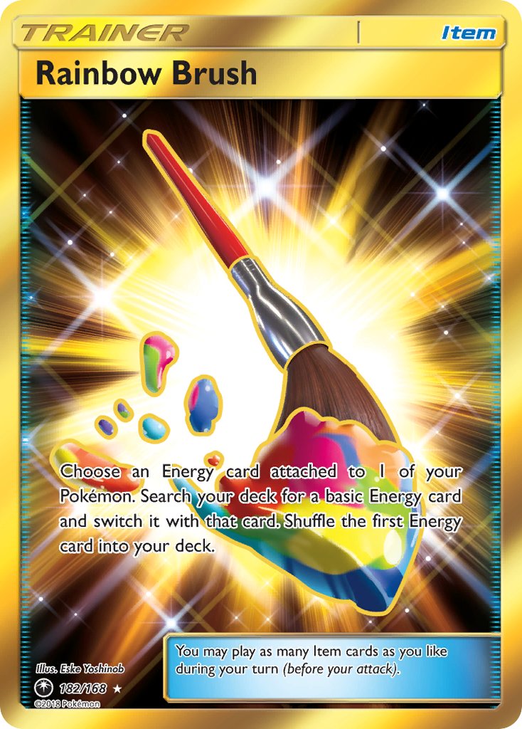 Rainbow Brush 182/168 Gold Secret Rare - MissingNo.