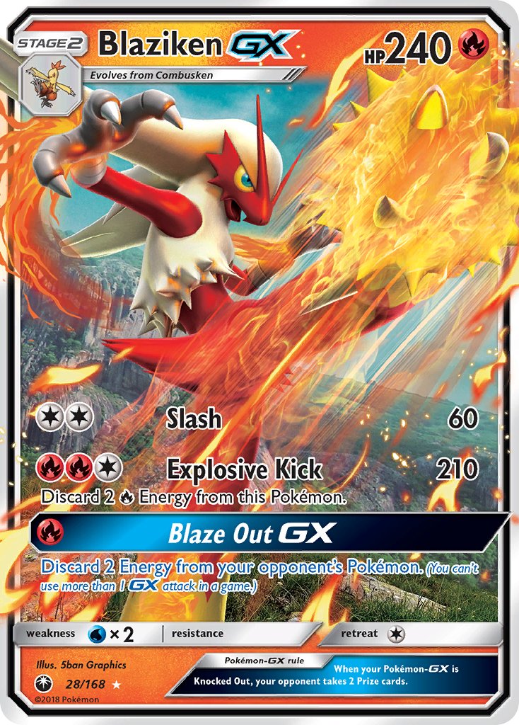 Blaziken GX 28/168 Holo Rare GX - MissingNo.