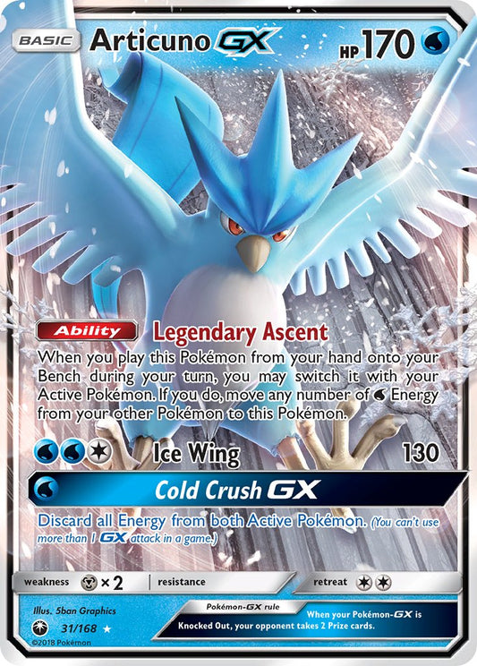 Articuno GX 31/168 Holo Rare GX - MissingNo.