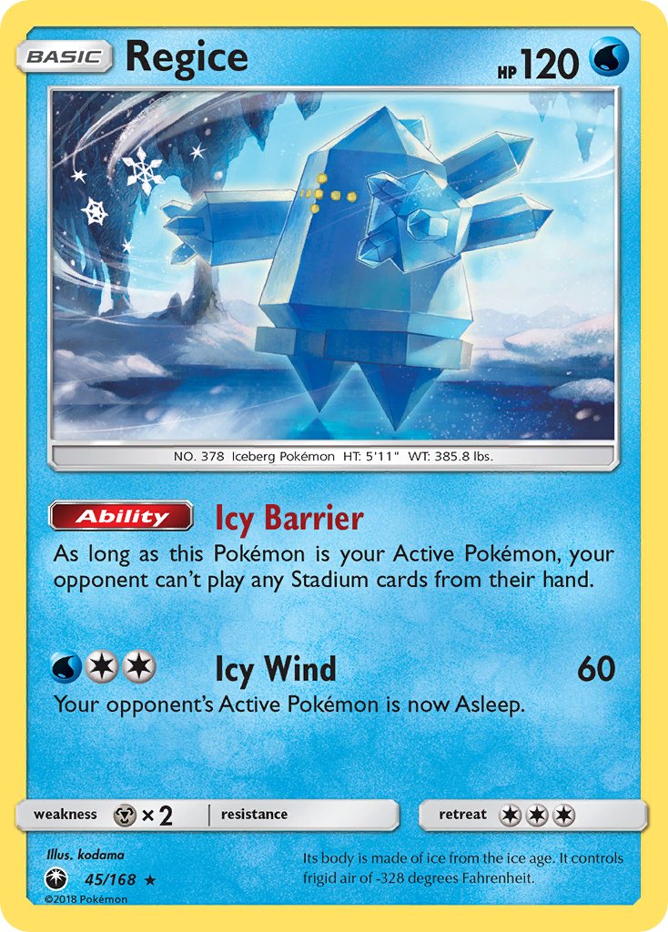 Regice 45/168 Reverse Rare - MissingNo.