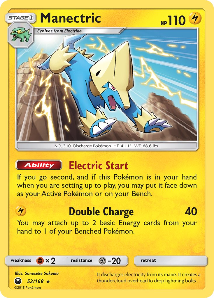 Manectric 52/168 Reverse Rare - MissingNo.