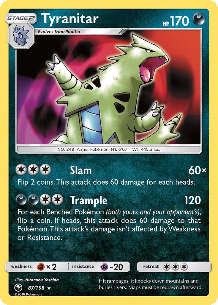 Tyranitar 87/168 Reverse Rare - MissingNo.