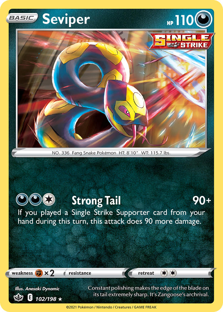 Seviper 102/198 Reverse Rare