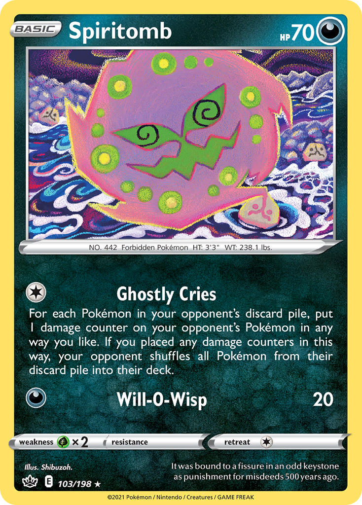 Spiritomb 103/198 Reverse Rare