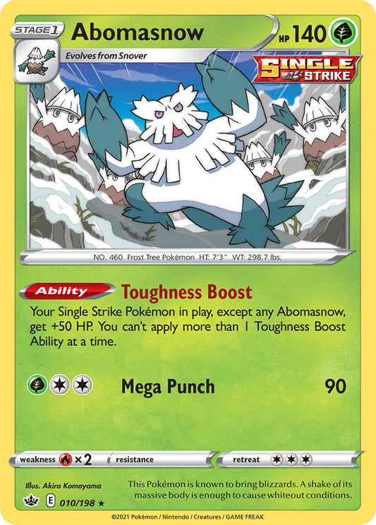 Abomasnow 10/198 Reverse Rare
