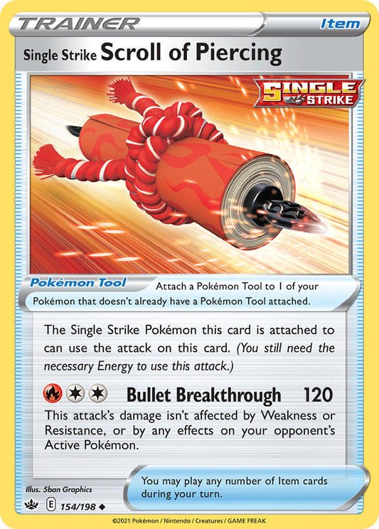 Single Strike Scroll of Piercing 154/198 Reverse Uncommon