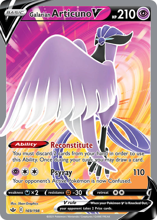 Galarian Articuno V 169/198 Holo Ultra Rare V