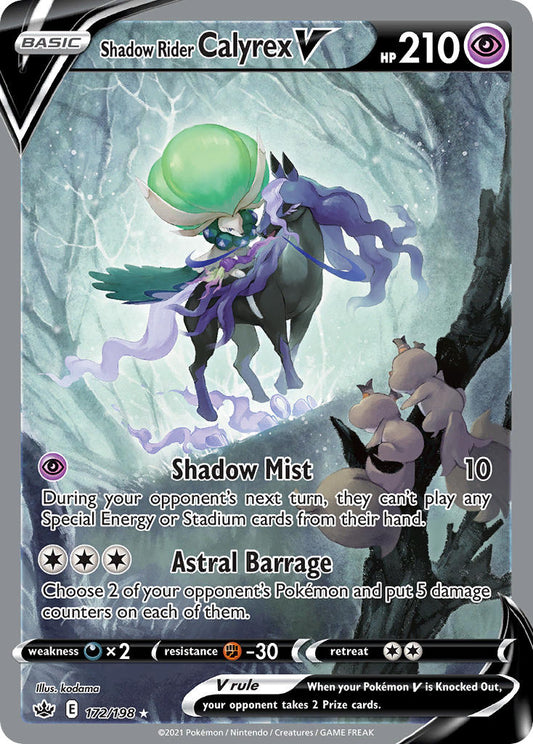 Shadow Rider Calyrex V 172/198 Holo Ultra Rare V