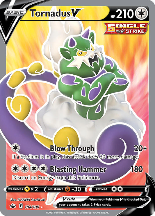 Tornadus V 184/198 Holo Ultra Rare V