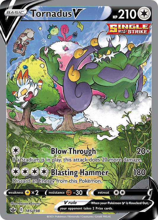Tornadus V 185/198 Holo Ultra Rare V