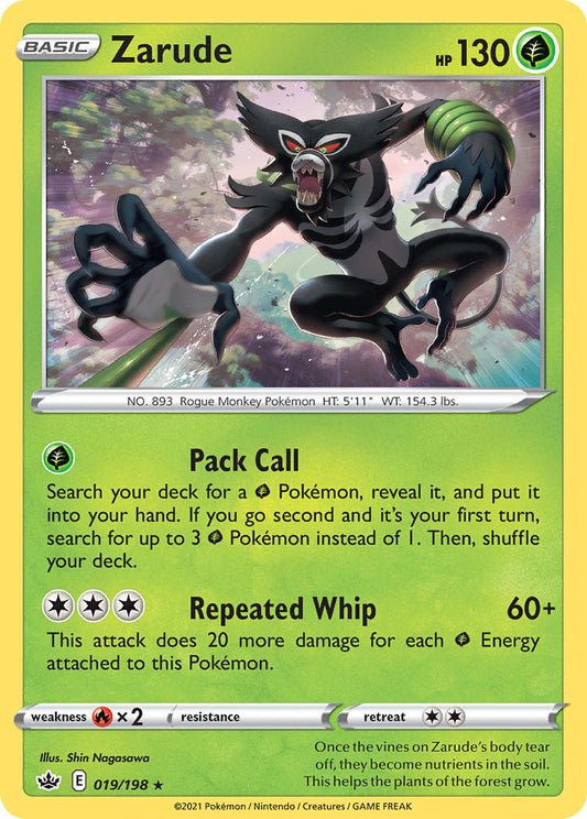 Zarude 19/198 Reverse Rare