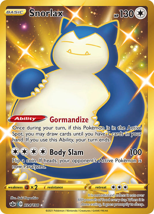Snorlax 224/198 Gold Secret Rare