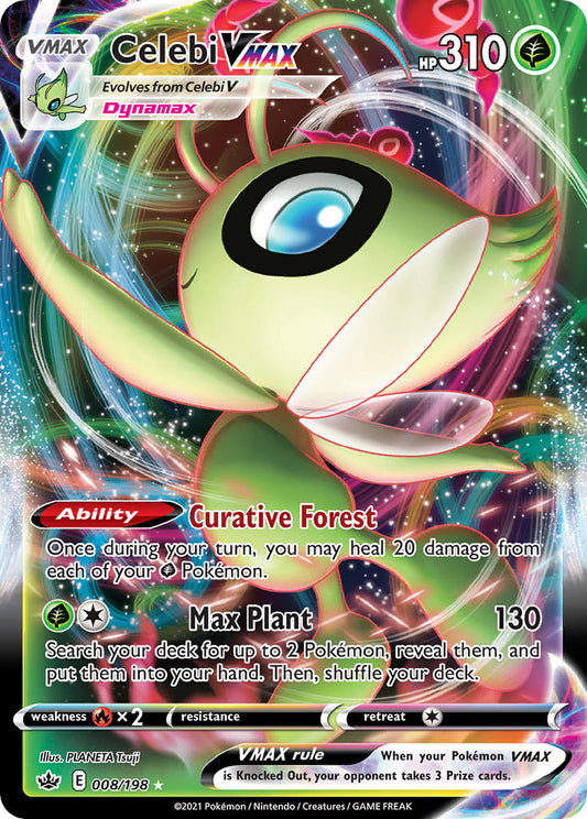 Celebi VMAX 8/198 Holo Rare VMAX