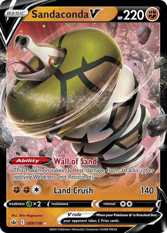 Sandaconda V 89/198 Holo Rare V