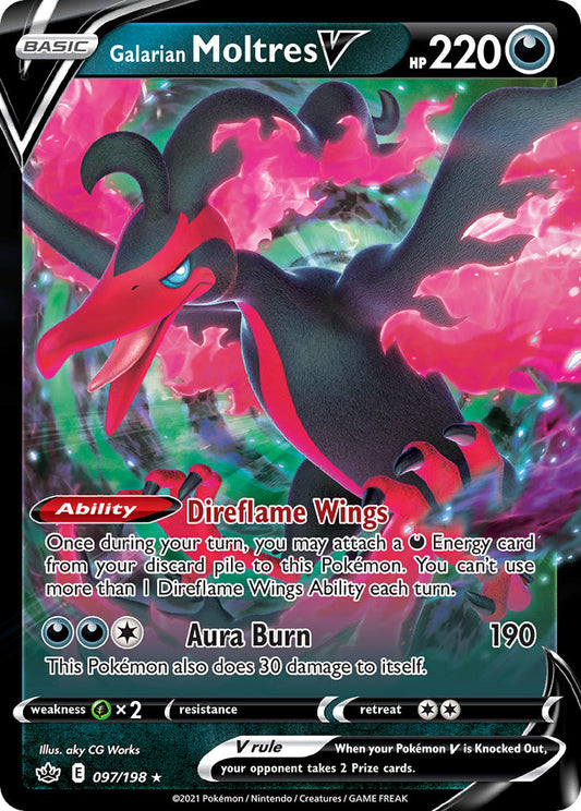 Galarian Moltres V 97/198 Holo Rare V