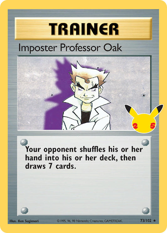 Imposter Professor Oak 73/102 Holo Rare Classic - MissingNo.