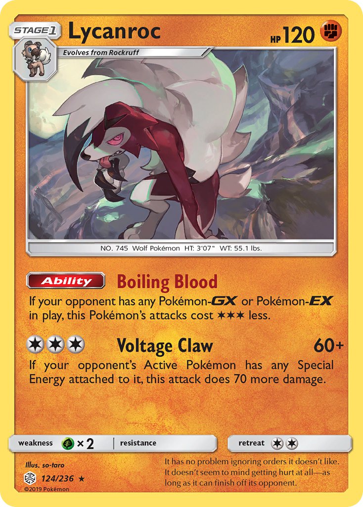 Lycanroc 124/236 Holo Rare - MissingNo.
