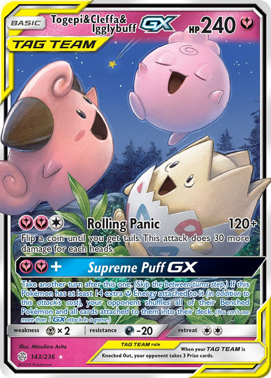 Togepi & Cleffa & Igglybuff GX 143/236 Holo Rare GX - MissingNo.