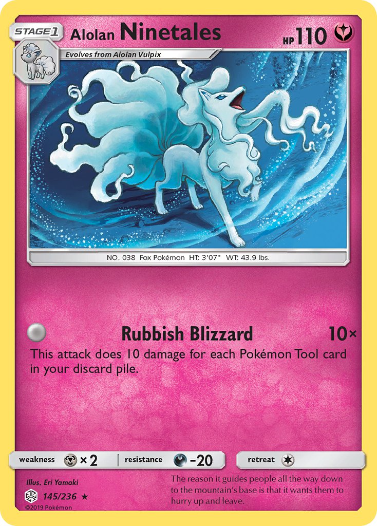 Alolan Ninetales 145/236 Holo Rare - MissingNo.
