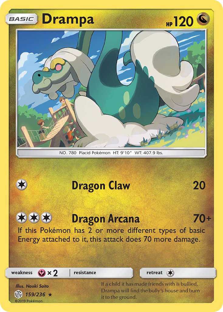 Drampa 159/236 Reverse Rare - MissingNo.
