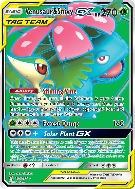 Venusaur & Snivy GX 210/236 Holo Ultra Rare GX - MissingNo.