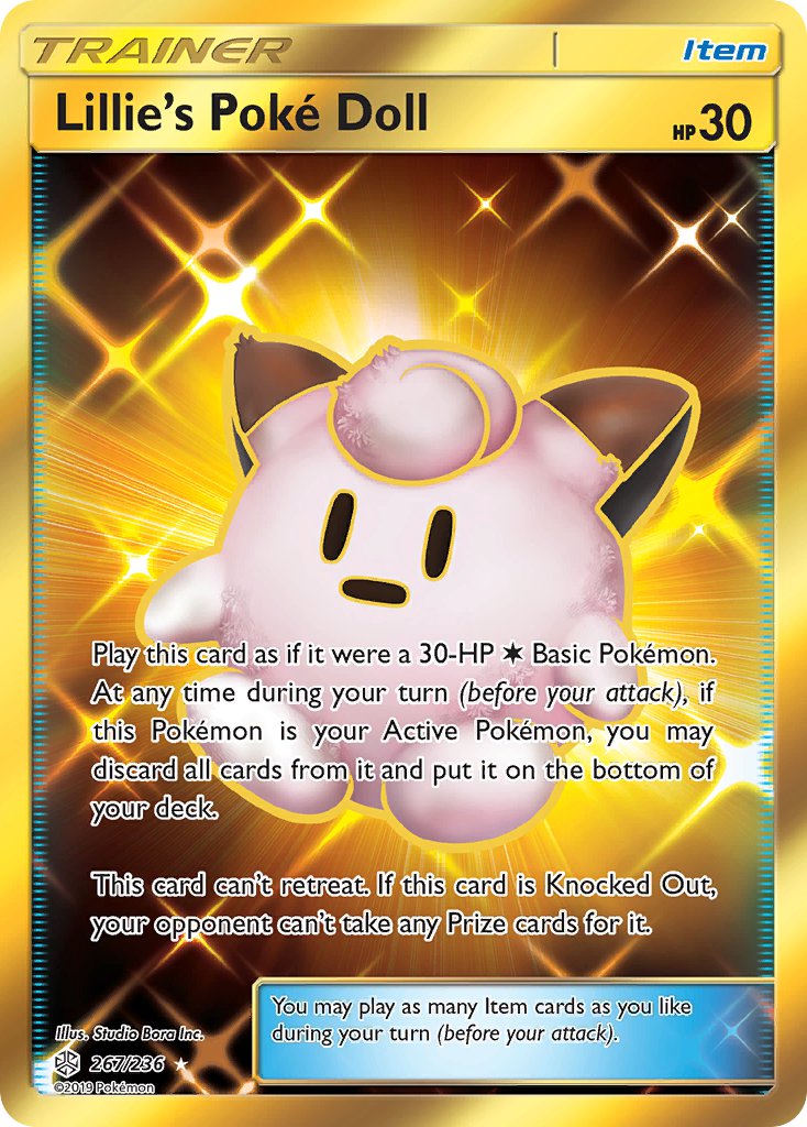 Lillie's Poké Doll 267/236 Gold Secret Rare - MissingNo.