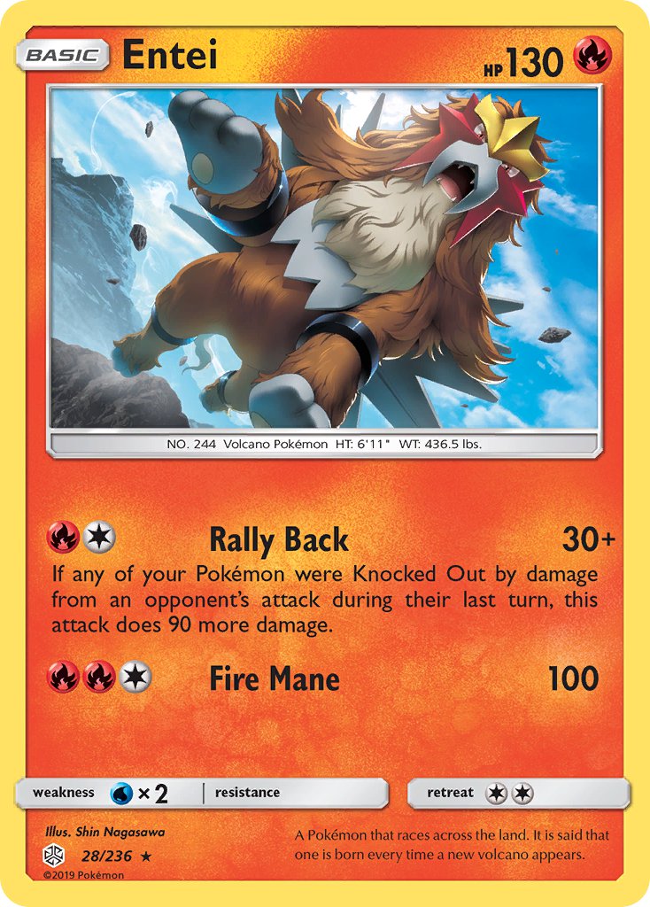 Entei 28/236 Reverse Rare - MissingNo.