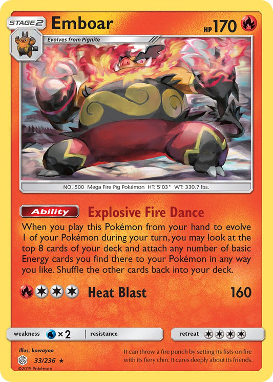 Emboar 33/236 Reverse Rare - MissingNo.