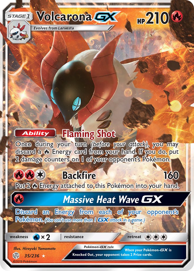 Volcarona GX 35/236 Holo Rare GX - MissingNo.