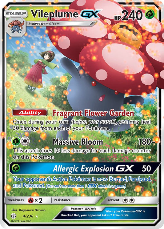 Vileplume GX 4/236 Holo Rare GX - MissingNo.