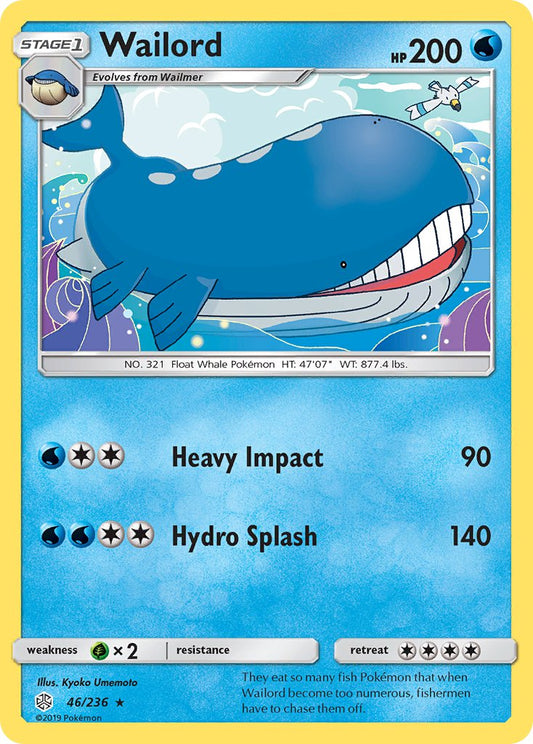 Wailord 46/236 Reverse Rare - MissingNo.