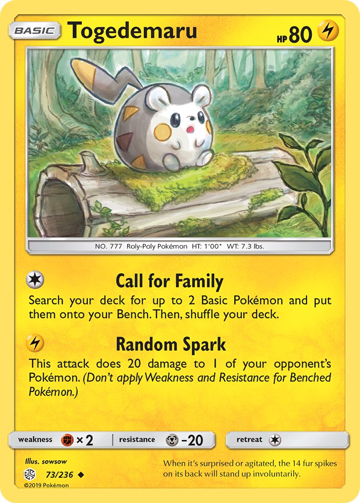 Togedemaru 73/236 Reverse Uncommon - MissingNo.