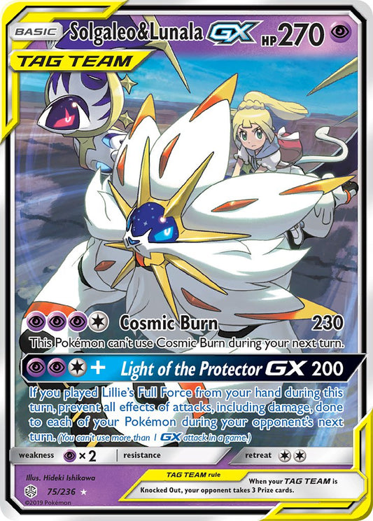 Solgaleo & Lunala GX 75/236 Holo Rare GX - MissingNo.