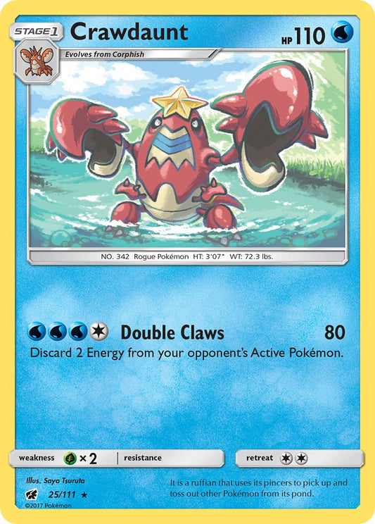 Crawdaunt 25/111 Reverse Rare - MissingNo.