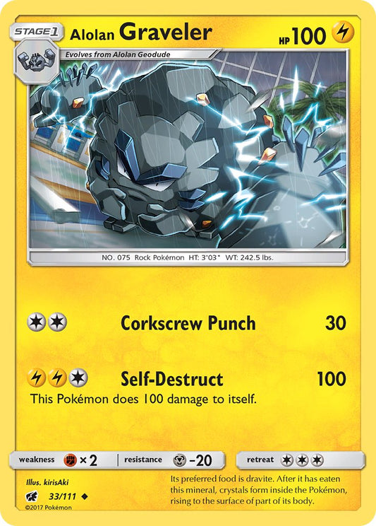 Alolan Graveler 33/111 Uncommon - MissingNo.
